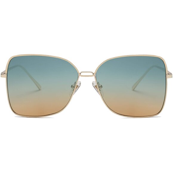 Oversized Square Sunglasses Metal Frame UV400 Protection Y2K Retro Chic main image 8